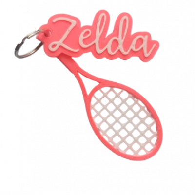 Tennis Racket + Nametag